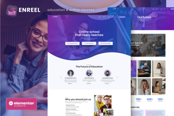 Enreel -  Education & Online Courses Elementor Template Kit