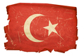 Turkey Flag old, isolated on white background - PhotoDune Item for Sale