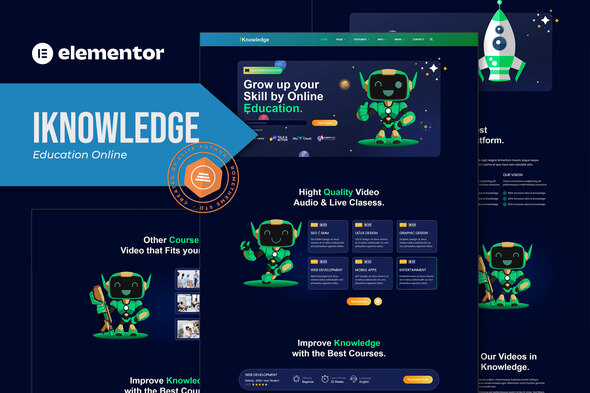 iKnowledge - Education Online & Learning Platform Elementor Template Kit