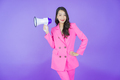 Portrait beautiful young asian woman smile with megaphone - PhotoDune Item for Sale