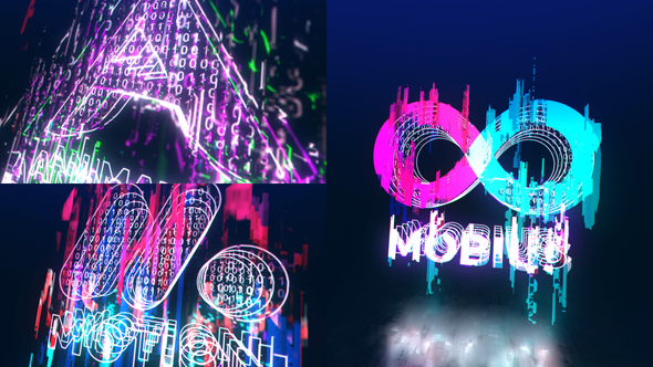 Glitch Binary Code Logo alt