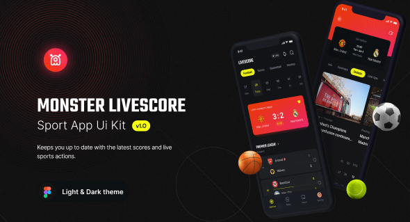 Monster - Livescore Sport app ui kit