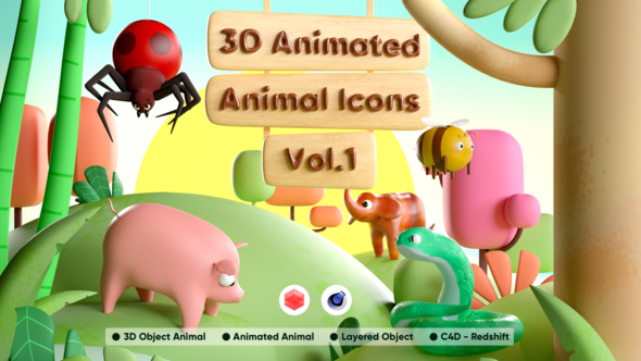 3D Animated Animals Vol. 1
