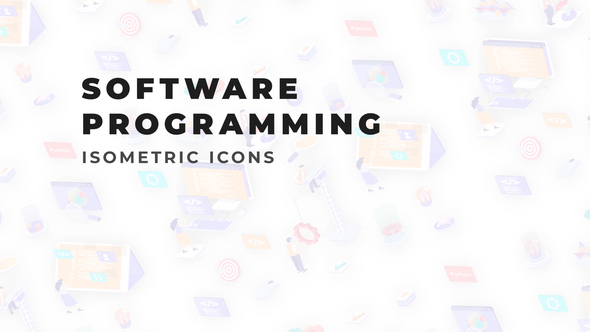 Software Programming - Isometric Icons