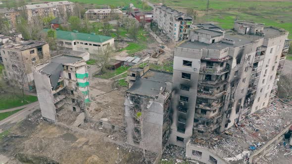 War Ukraine Damage House Destruction Danger Building Borodynka