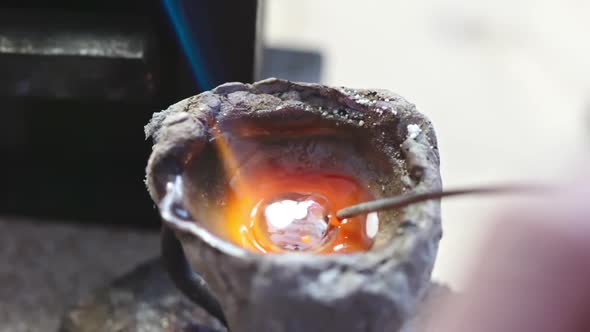 Liquid Metal Melting by Flame