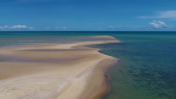 Corumbau beach near Caraiva Beach Bahia Brazil. Summer beach scene