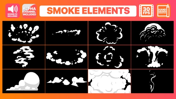 2D Cartoon Smoke | Motion Graphics Pack