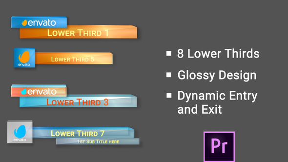 Corporate Cube Lower Thirds Pack - Premiere Pro