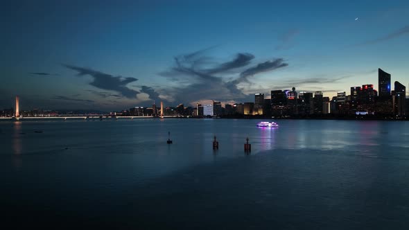 Panoramic  city skyline in Hangzhou china