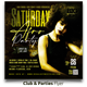 Saturday Afro Night Club Party Flyer - GraphicRiver Item for Sale