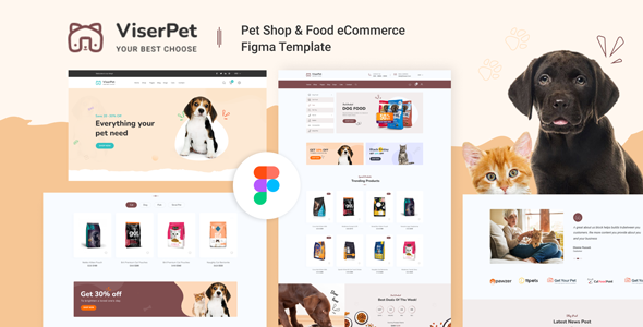 Viserpet - Pet Shop & Food eCommerce Figma Template