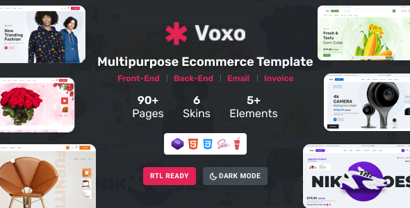 Voxo – eCommerce HTML + Admin + Email + Invoice Template