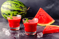 Fresh tasty delicious watermelon juice on a dark background - PhotoDune Item for Sale