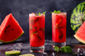 Watermelon alcoholic or non-alcoholic cocktail. - PhotoDune Item for Sale