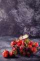 Fresh tasty delicious strawberry on a dark background - PhotoDune Item for Sale