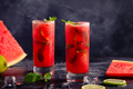Watermelon alcoholic or non-alcoholic cocktail. - PhotoDune Item for Sale
