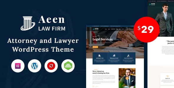 Aeen – Attorney and Lawyer WordPress Theme