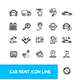 Car Rent Sign Thin Line Icon Set. Vector - GraphicRiver Item for Sale