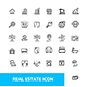 Real Estate Sign Thin Line Icon Set. Vector - GraphicRiver Item for Sale