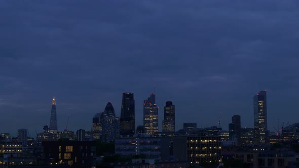 Timelapse of financial district of London, England, United Kingdom