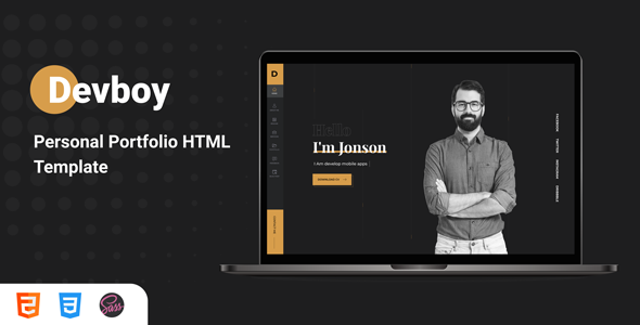 Devboy – Personal Portfolio Resume HTML Template