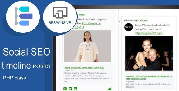 Social SEO Responsive Timeline Feed