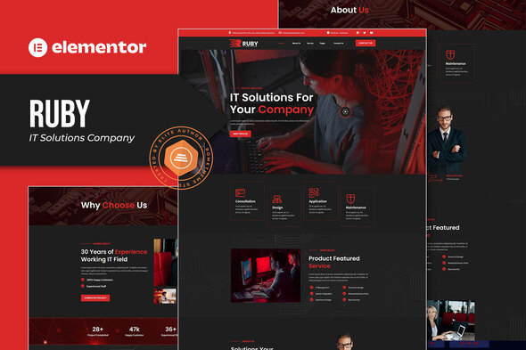 Ruby - IT Solutions Company Elementor Template Kit