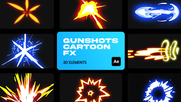 Gunshot Cartoon VFX for After Effects