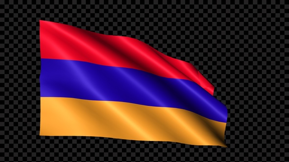 Armenia Flag Blowing In The Wind
