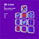 3d icons social media - 3DOcean Item for Sale