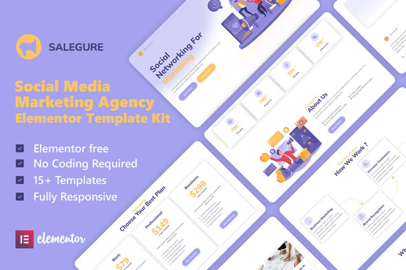 Introducing Salegure – Elevate Your Reach with our Social Media Marketing Agency Elementor Template Kit