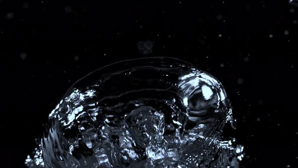 Super Slow Motion Shot of Bubbles in the Water