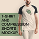 7 Men's Mockups T-Shirt  and Compression Shorts - GraphicRiver Item for Sale