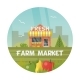 Farm Market or Farmer Shop Icon Food Agriculture - GraphicRiver Item for Sale