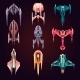 Starships Spaceships or Galaxy Space Jet Ships - GraphicRiver Item for Sale