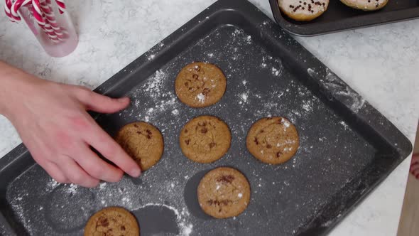 Different Sweets and Cookies on the Christmas Table in the Kitchen