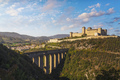 Spoleto, Ponte delle Torri bridge and Rocca Albornoziana fortress. Umbria, Italy. - PhotoDune Item for Sale
