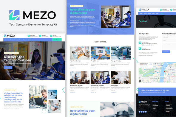 Mezo - Tech Company Elementor Template Kit