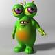 Cartoon Green Monster - 3DOcean Item for Sale