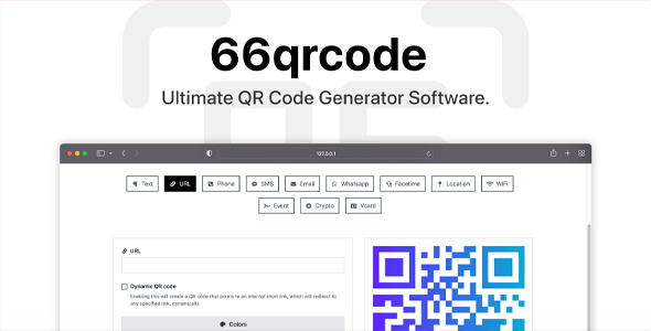 66qrcode - Ultimate QR Code Generator & URL Shortener (SAAS)