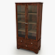 Glass Door Cabinet - Colonial Style - 3DOcean Item for Sale