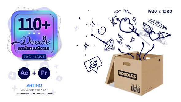 110 Animated Doodles Pack