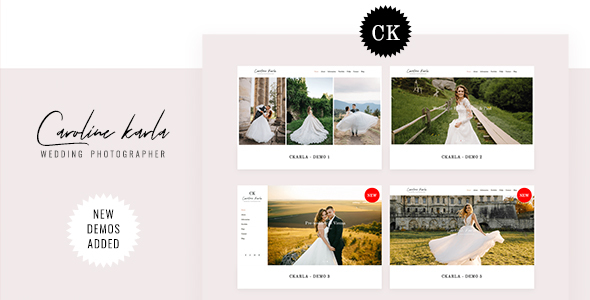 CKARLA – Minimal Wedding Photography Template
