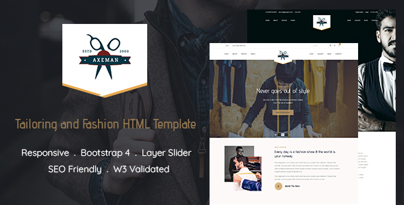 Axeman - Tailoring and Fashion HTML Template