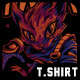 Paw Ninja Techwear Monster T-Shirt Design Template - GraphicRiver Item for Sale