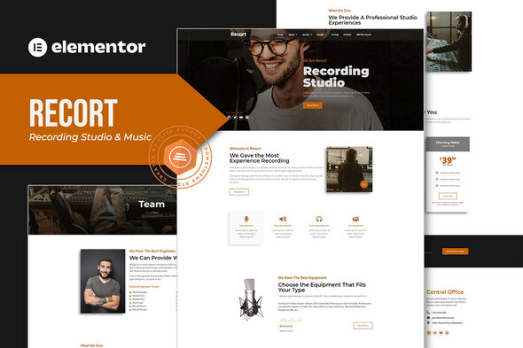 Recort - Recording Studio Elementor Template Kit