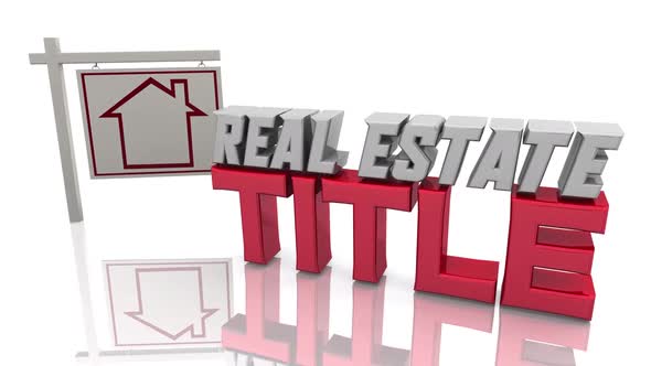 Real Estate Title Service Property Closing Home House Sold Sale 3d Animation