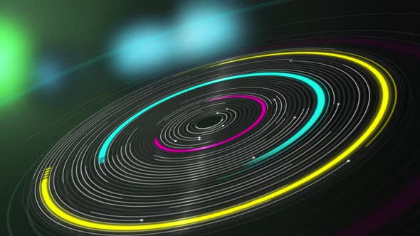 Hypnotic colouful shapes animation  alt