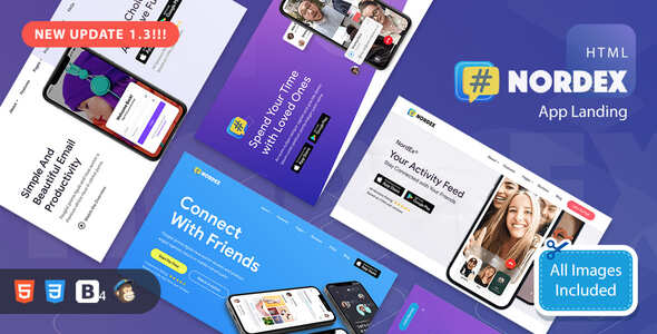 NordEx - Premium App Landing Pages Pack Template